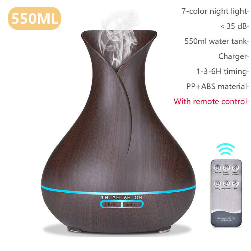 LED Aroma Aromatherapy Diffuser Essential Oil Ultrasonic Air Humidifier Purifier