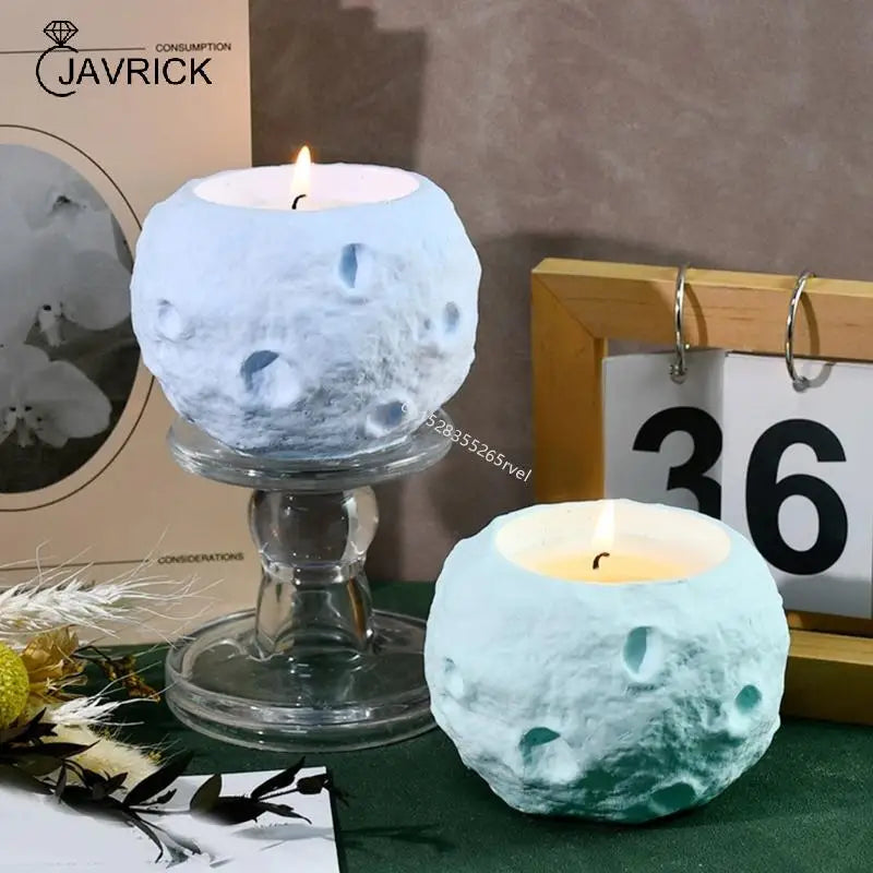 Moon Candlestick Silicone Mold Cup Molds Gypsum Holder Mould Aromatherapys Container Decorations Moulds