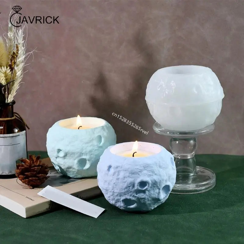 Moon Candlestick Silicone Mold Cup Molds Gypsum Holder Mould Aromatherapys Container Decorations Moulds