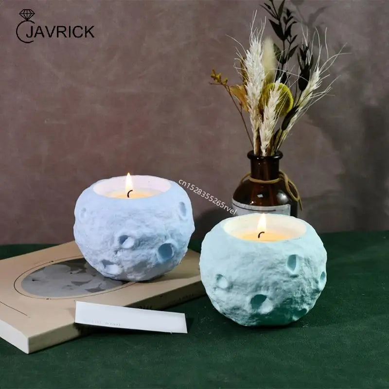 Moon Candlestick Silicone Mold Cup Molds Gypsum Holder Mould Aromatherapys Container Decorations Moulds